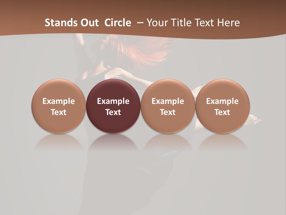 Cheerful Jump Dancer PowerPoint Template