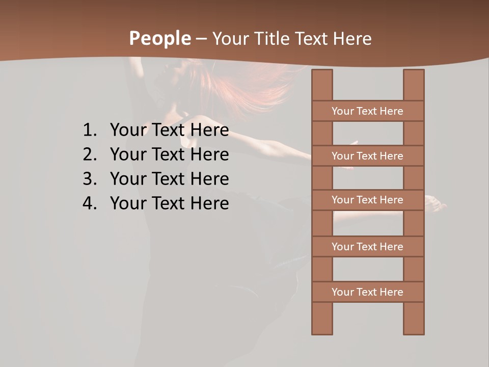 Cheerful Jump Dancer PowerPoint Template