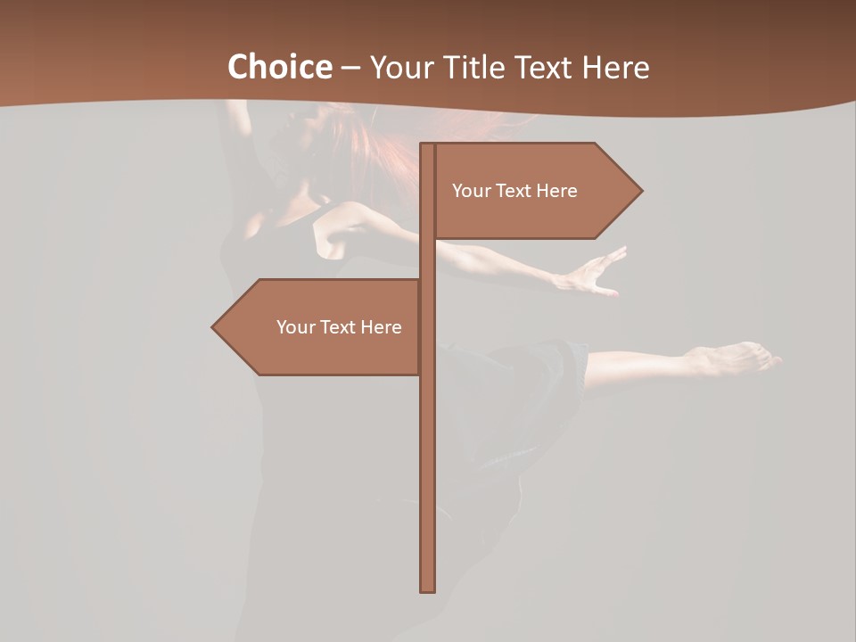 Cheerful Jump Dancer PowerPoint Template