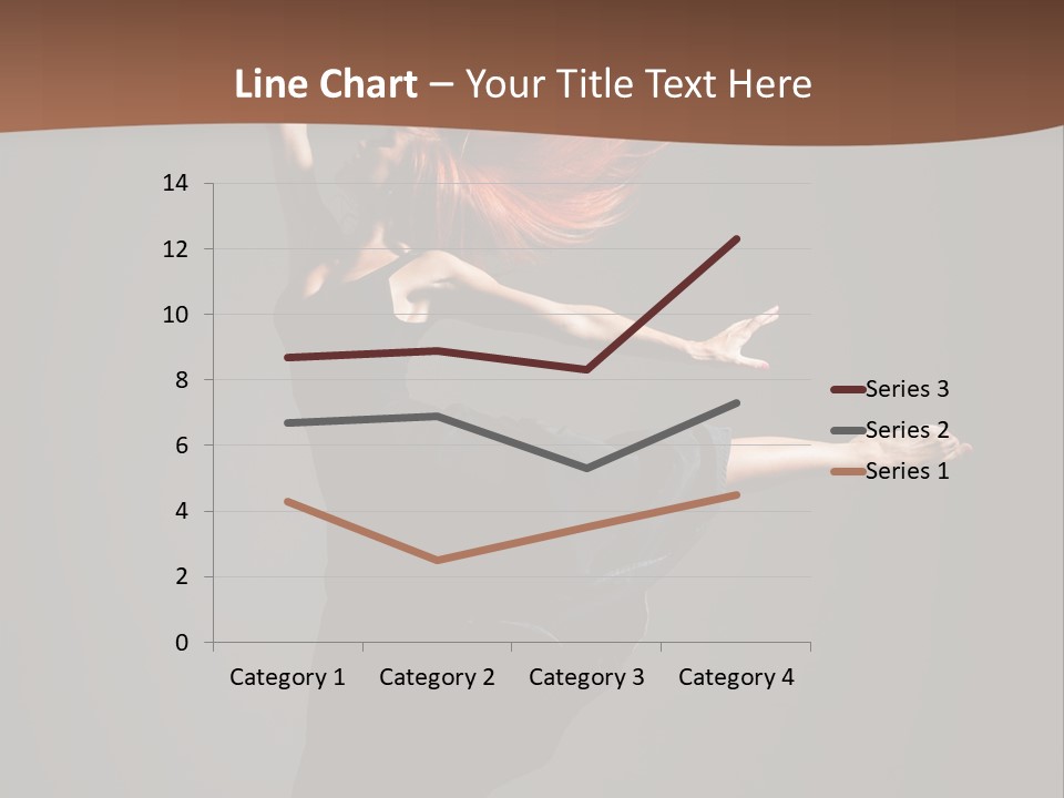 Cheerful Jump Dancer PowerPoint Template