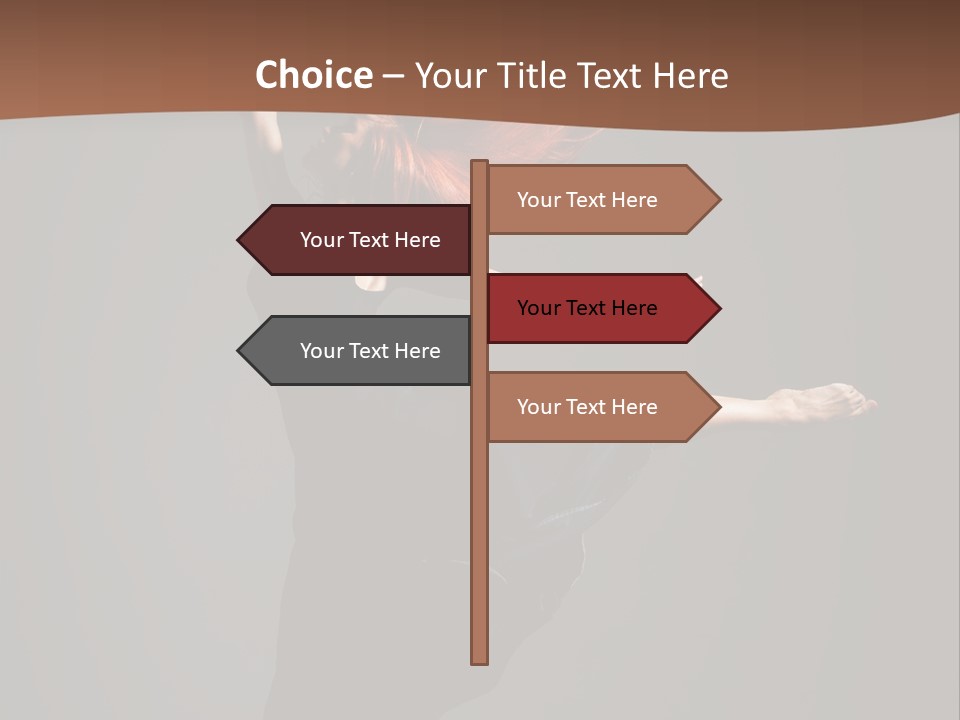 Cheerful Jump Dancer PowerPoint Template