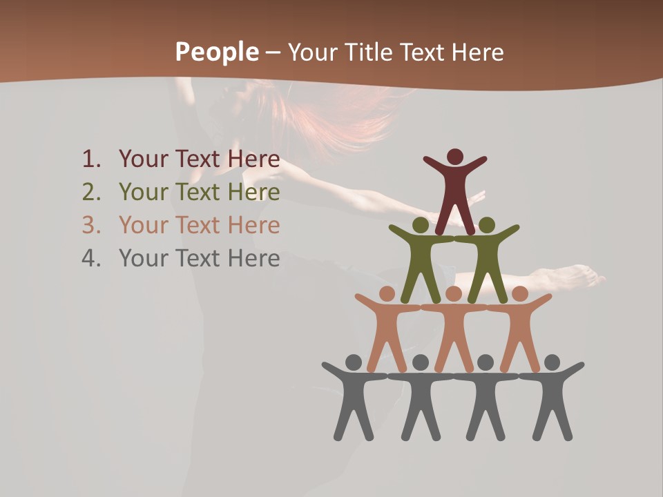 Cheerful Jump Dancer PowerPoint Template