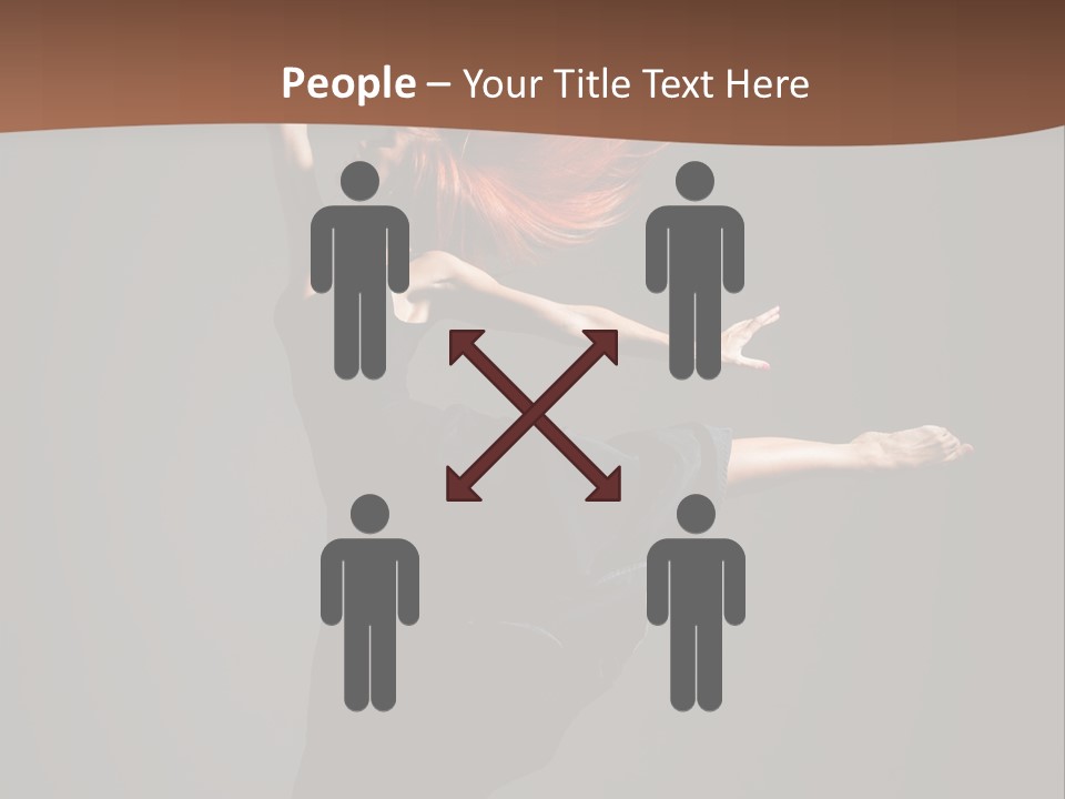 Cheerful Jump Dancer PowerPoint Template