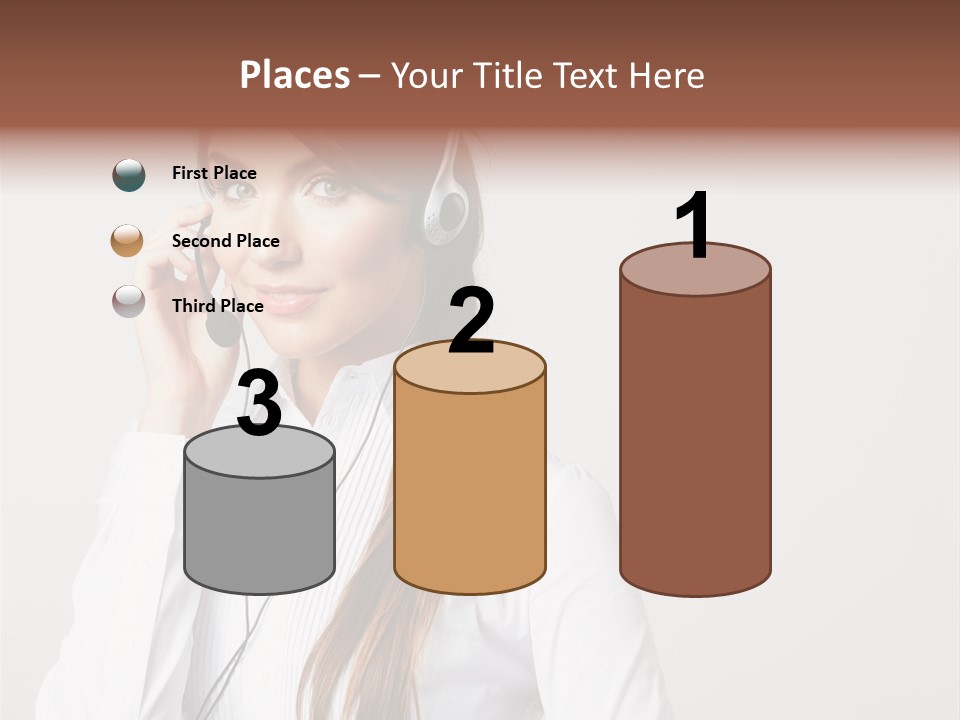 Customer Headset Portrait PowerPoint Template