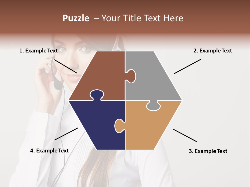 Customer Headset Portrait PowerPoint Template