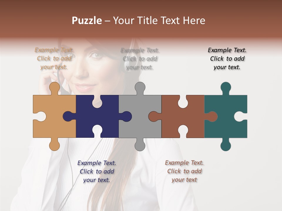 Customer Headset Portrait PowerPoint Template