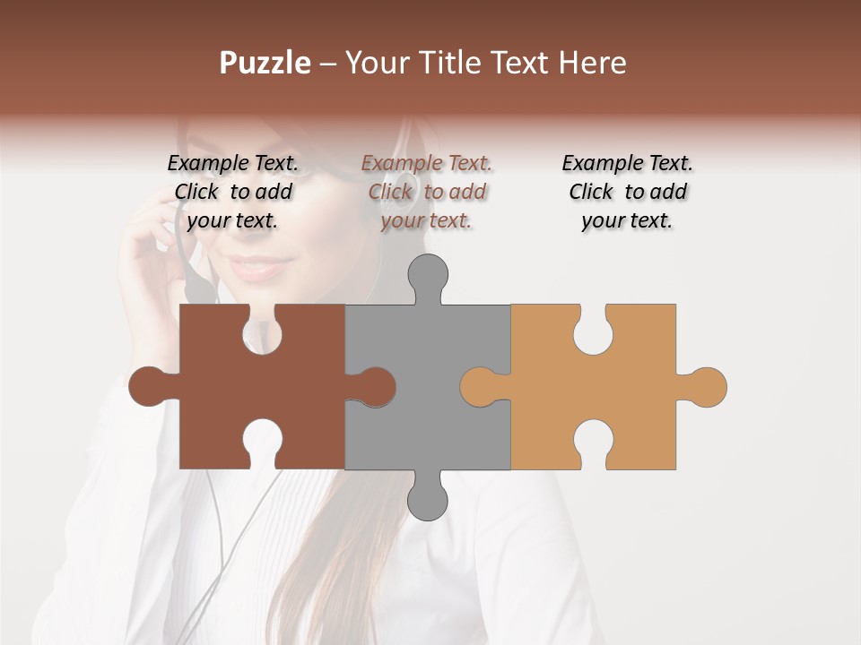 Customer Headset Portrait PowerPoint Template