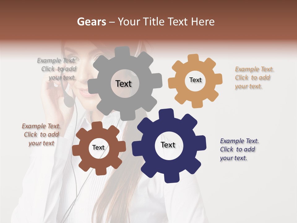 Customer Headset Portrait PowerPoint Template