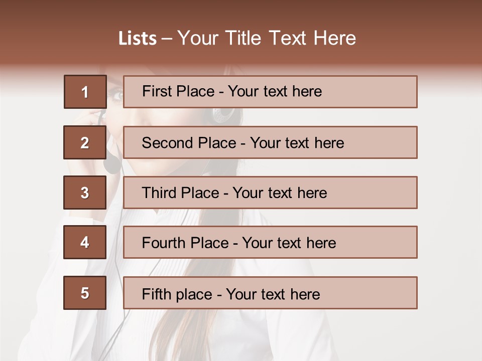 Customer Headset Portrait PowerPoint Template