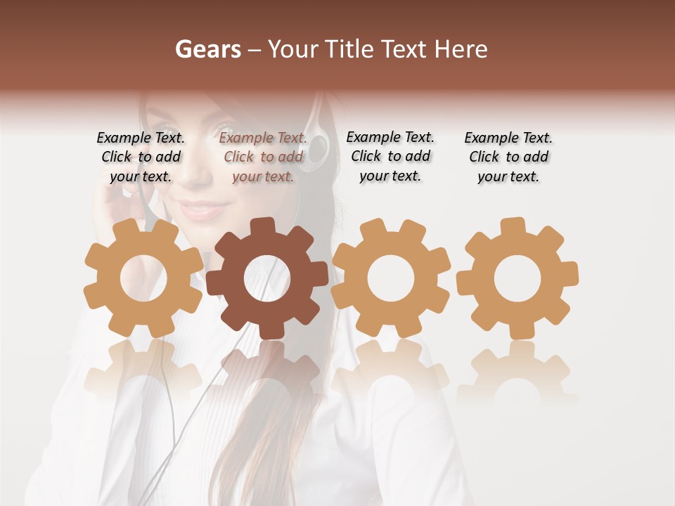 Customer Headset Portrait PowerPoint Template