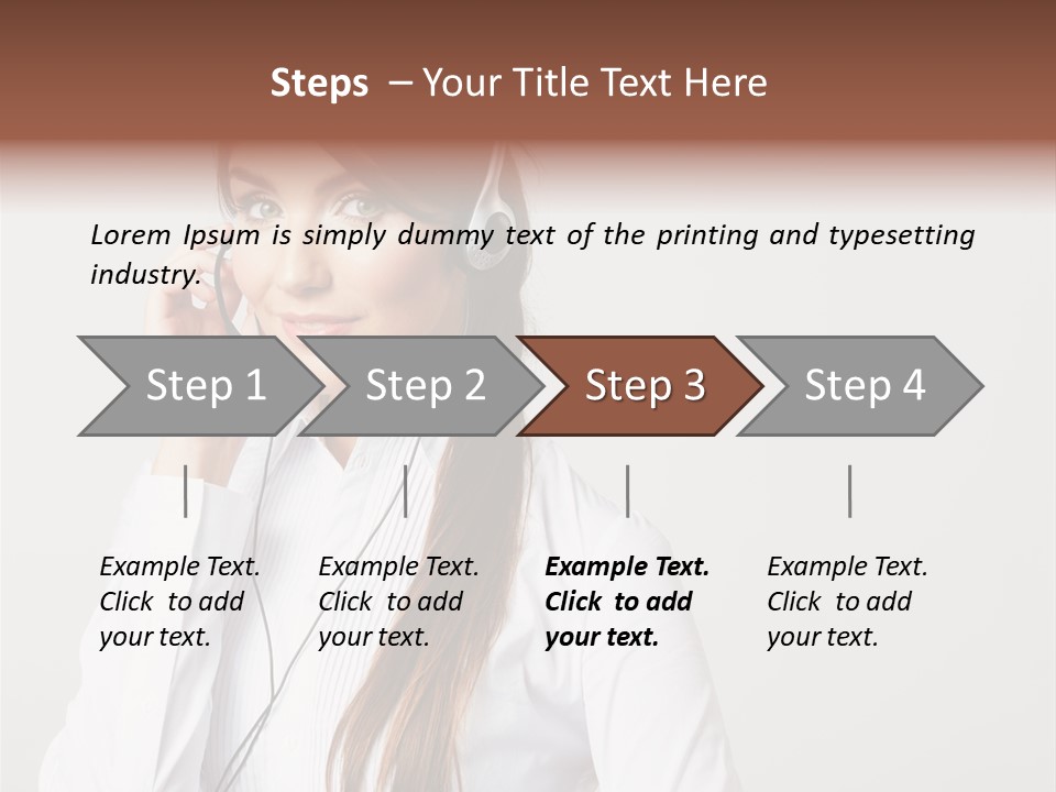 Customer Headset Portrait PowerPoint Template