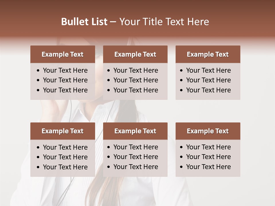 Customer Headset Portrait PowerPoint Template