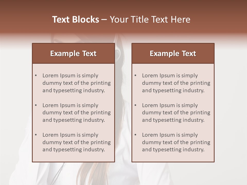 Customer Headset Portrait PowerPoint Template