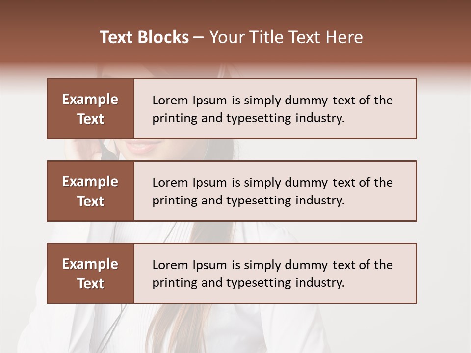 Customer Headset Portrait PowerPoint Template