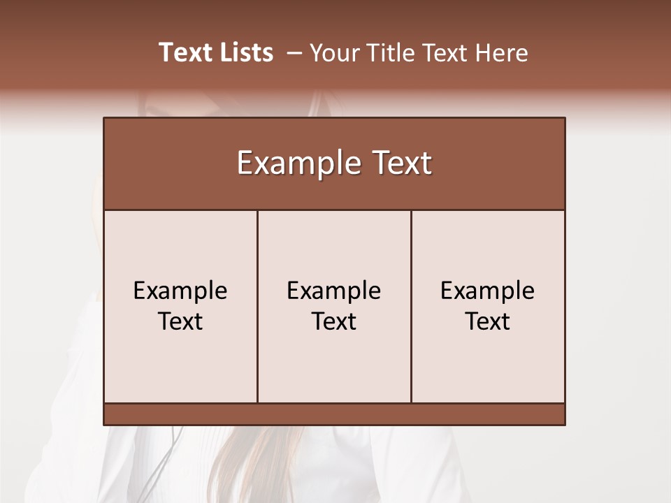 Customer Headset Portrait PowerPoint Template