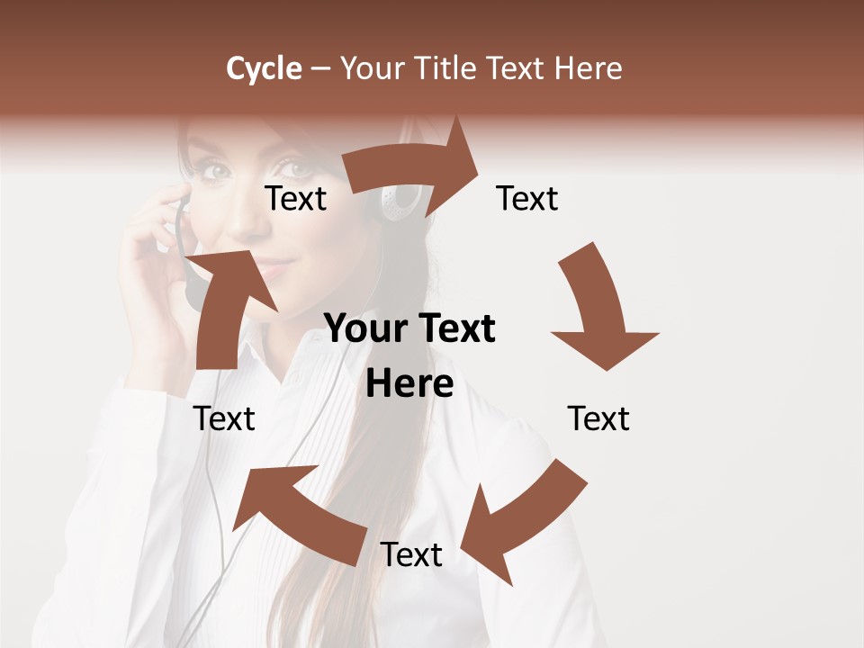 Customer Headset Portrait PowerPoint Template