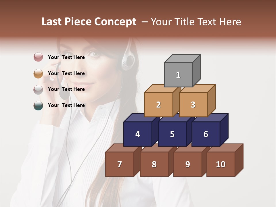 Customer Headset Portrait PowerPoint Template