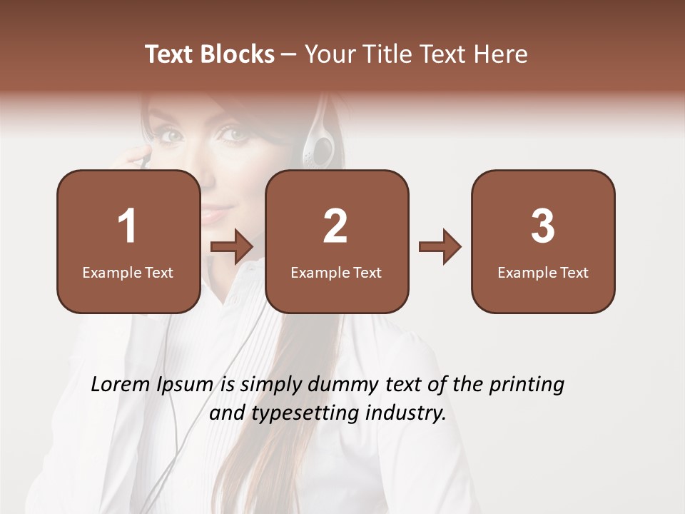 Customer Headset Portrait PowerPoint Template