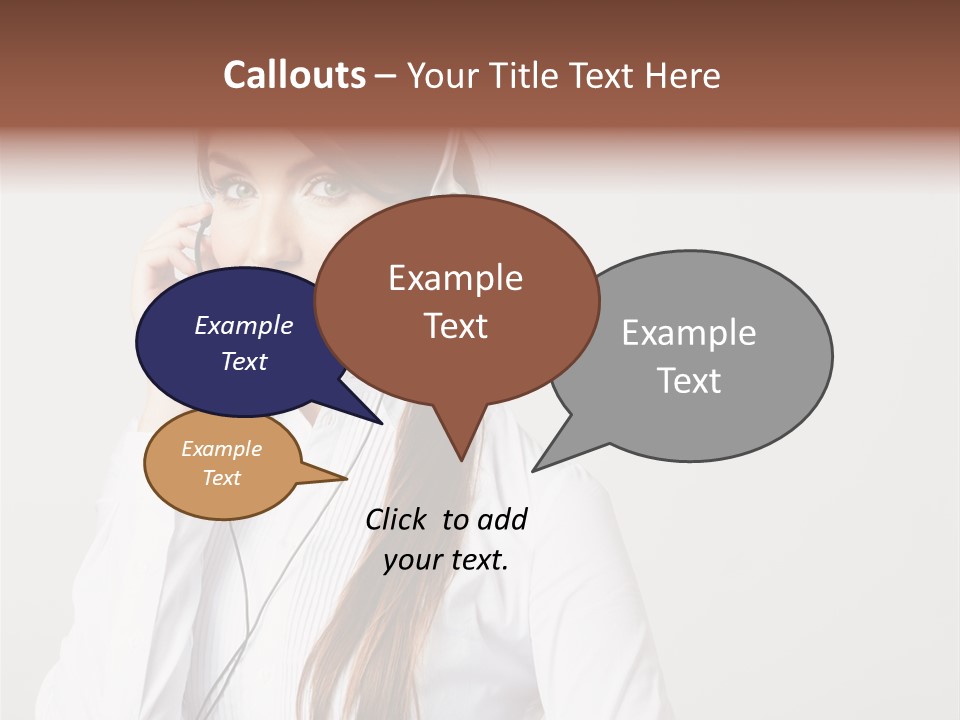 Customer Headset Portrait PowerPoint Template