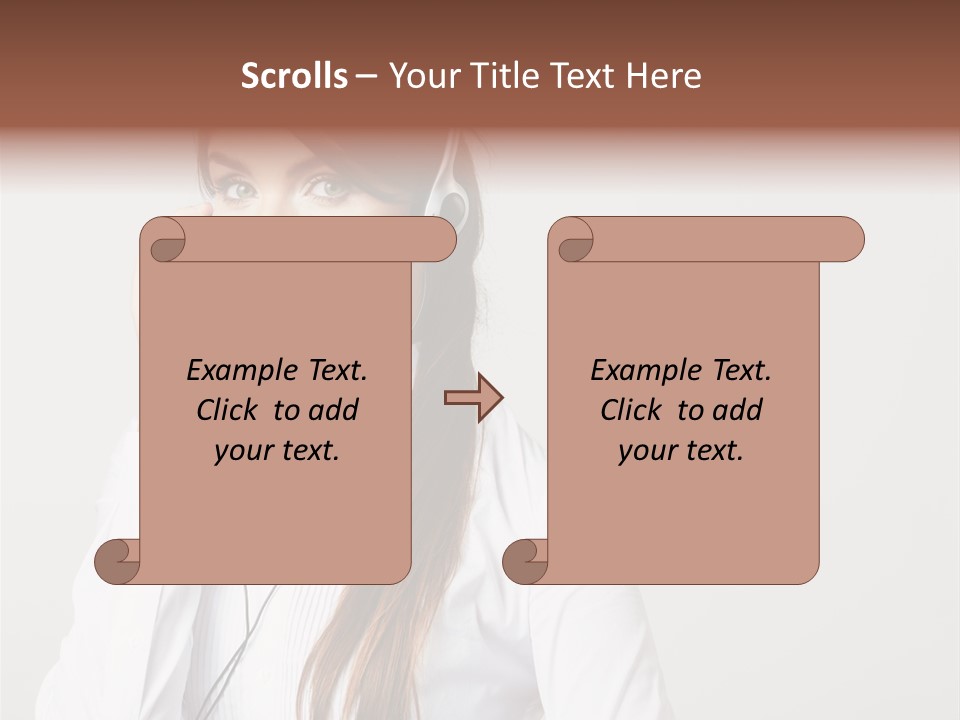 Customer Headset Portrait PowerPoint Template