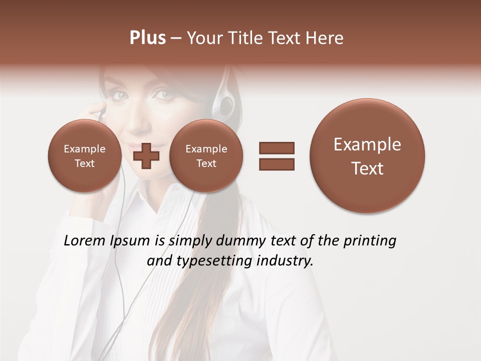 Customer Headset Portrait PowerPoint Template