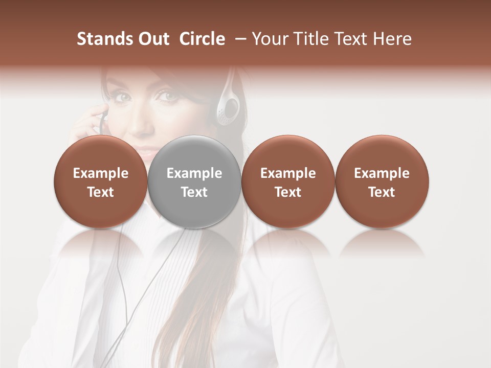 Customer Headset Portrait PowerPoint Template