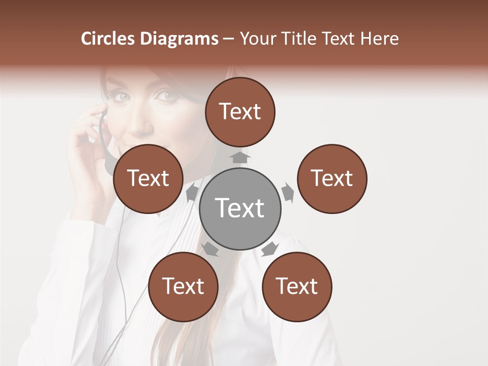 Customer Headset Portrait PowerPoint Template