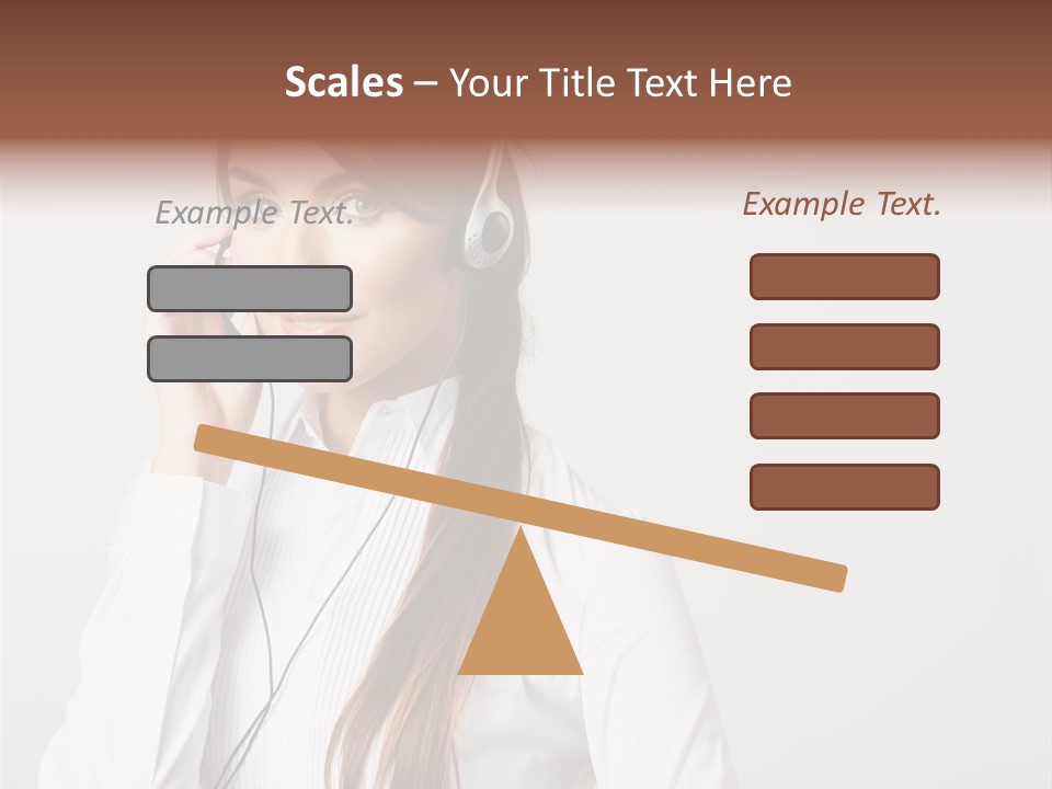 Customer Headset Portrait PowerPoint Template