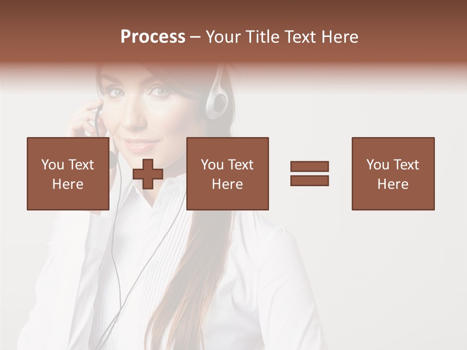 Customer Headset Portrait PowerPoint Template