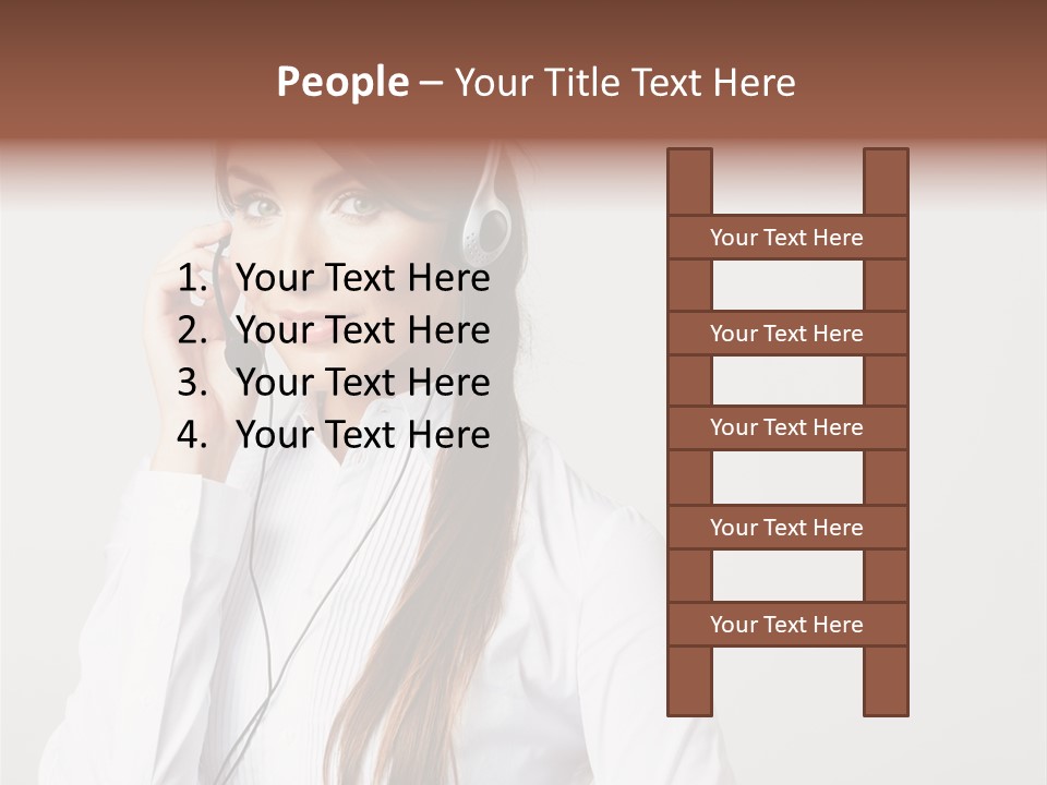 Customer Headset Portrait PowerPoint Template