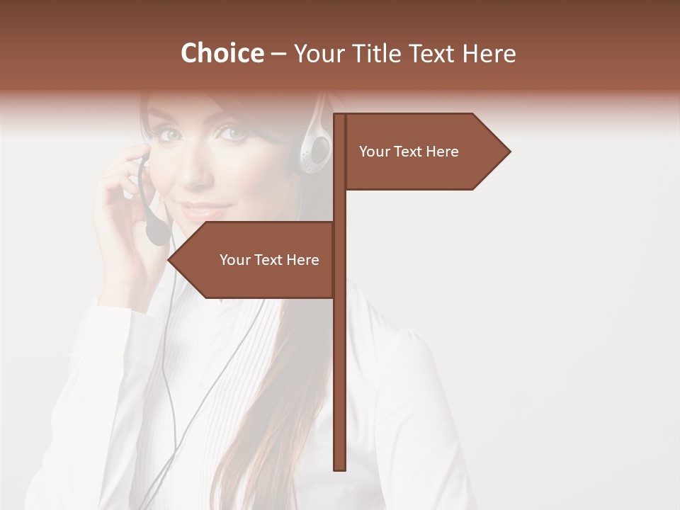 Customer Headset Portrait PowerPoint Template