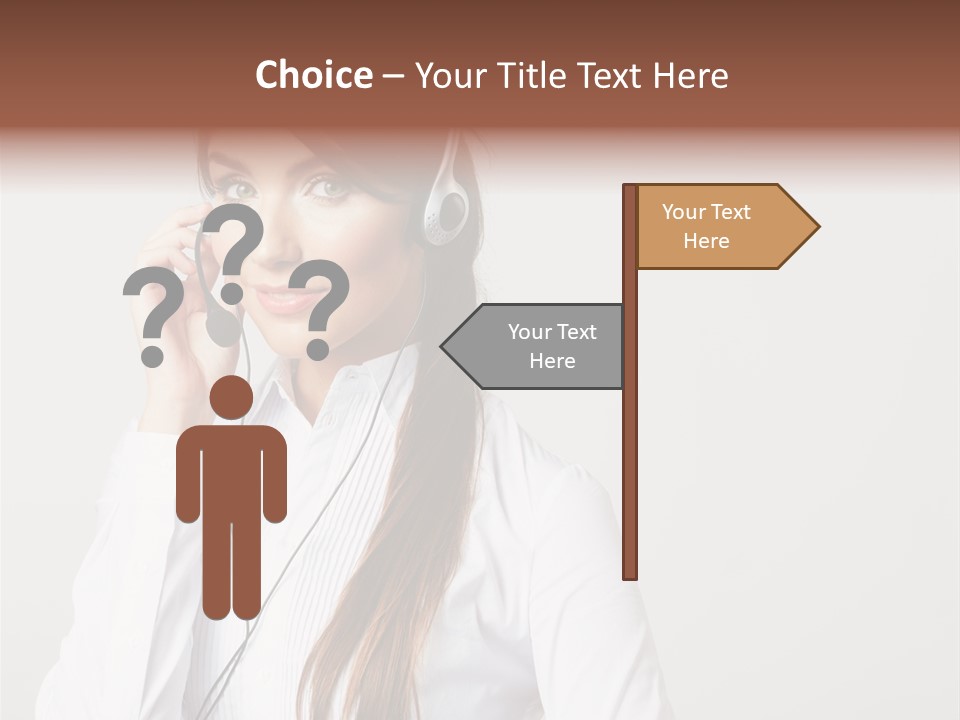 Customer Headset Portrait PowerPoint Template