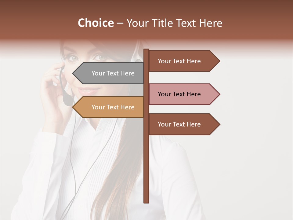 Customer Headset Portrait PowerPoint Template