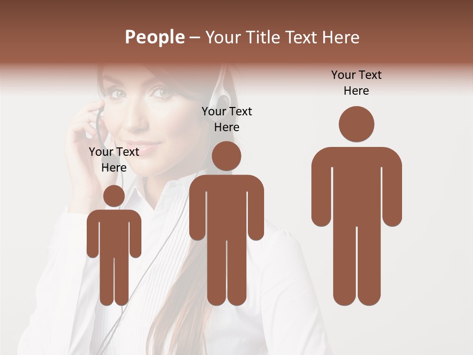 Customer Headset Portrait PowerPoint Template