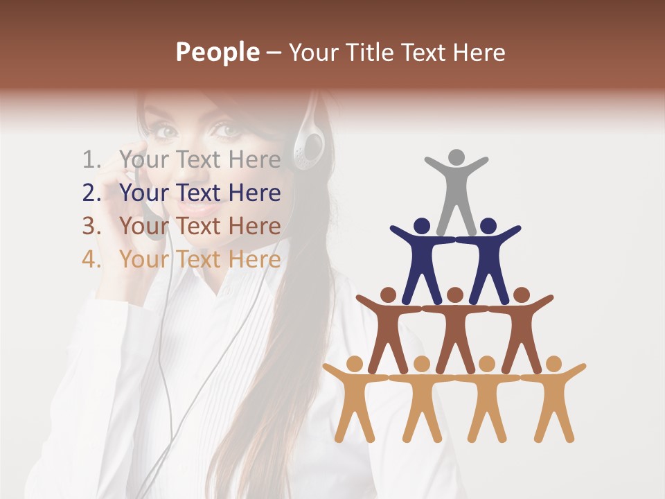 Customer Headset Portrait PowerPoint Template