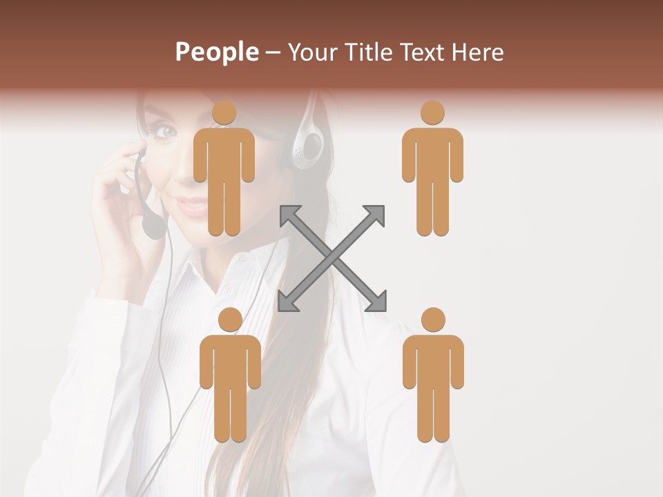 Customer Headset Portrait PowerPoint Template