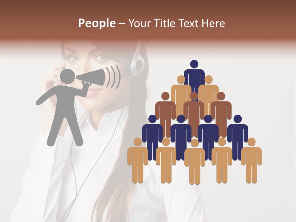 Customer Headset Portrait PowerPoint Template
