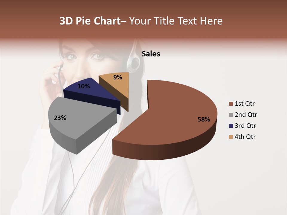 Customer Headset Portrait PowerPoint Template