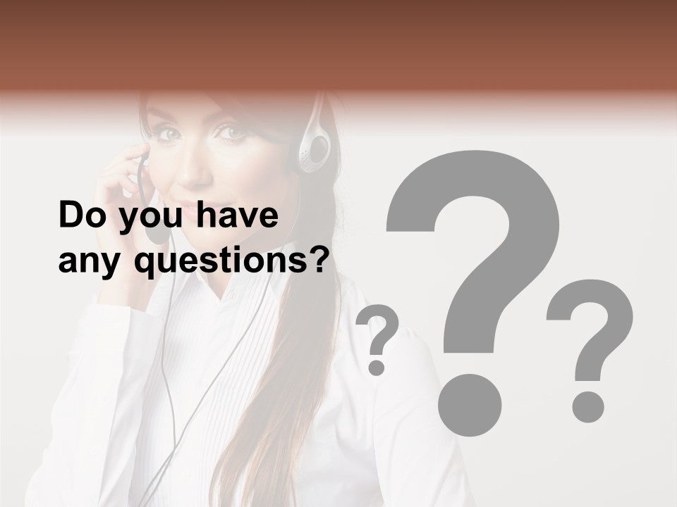 Customer Headset Portrait PowerPoint Template