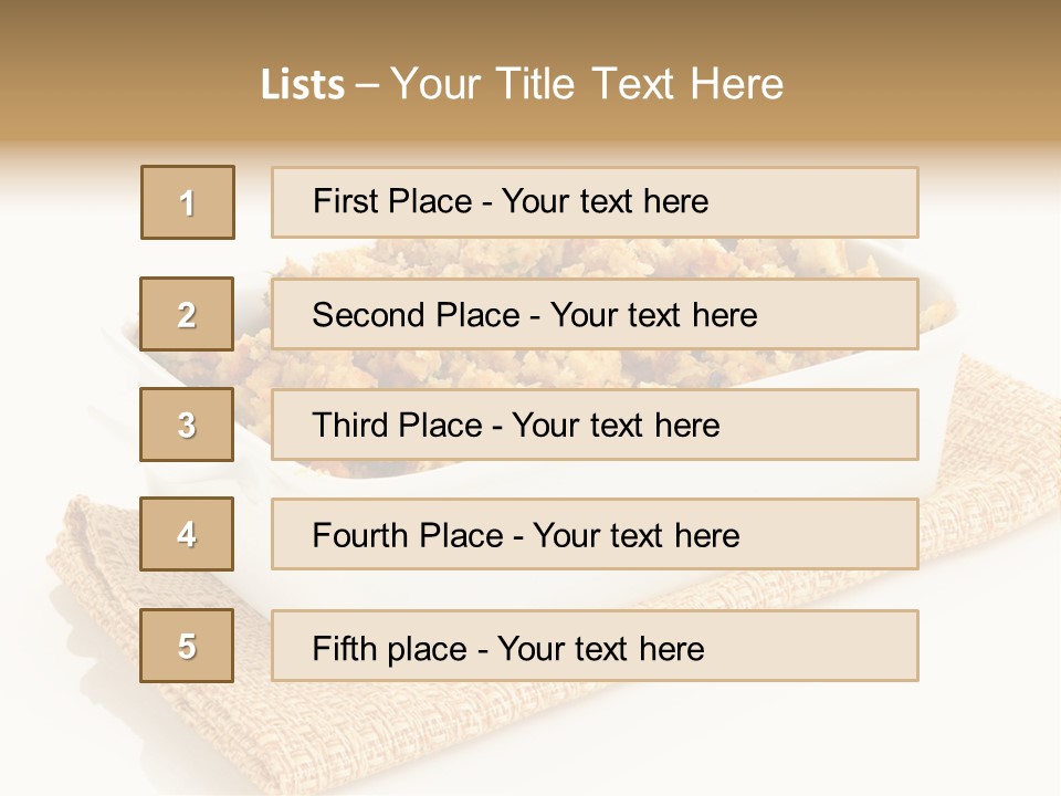 Dressing Appetizer Corn PowerPoint Template