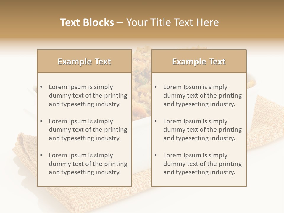 Dressing Appetizer Corn PowerPoint Template
