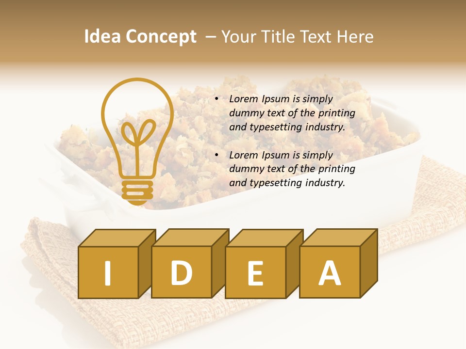 Dressing Appetizer Corn PowerPoint Template