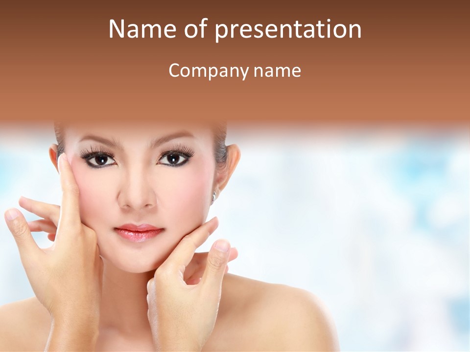 Attractive Hair Young PowerPoint Template