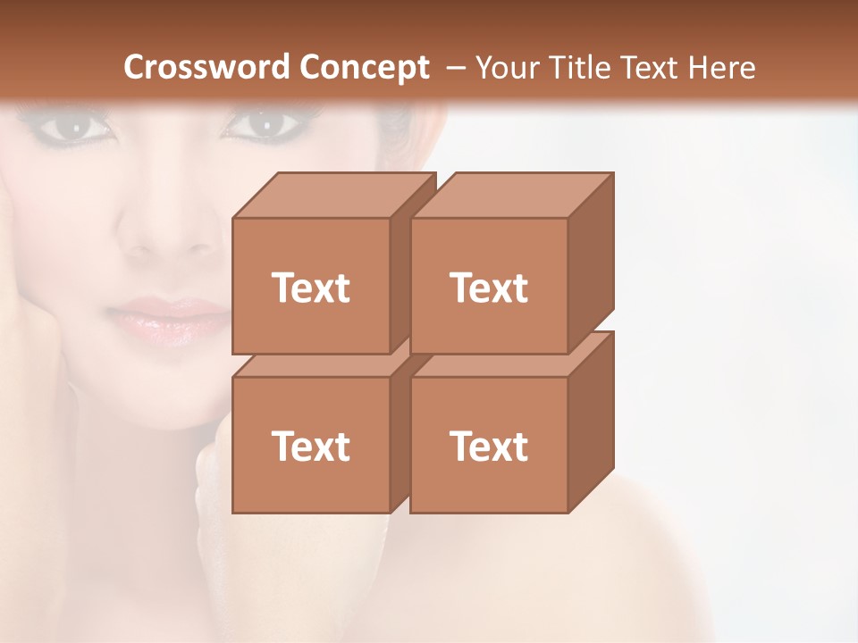 Attractive Hair Young PowerPoint Template