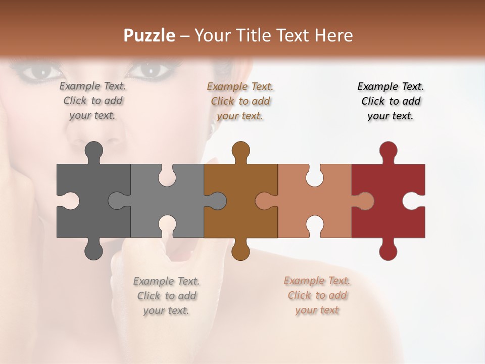 Attractive Hair Young PowerPoint Template