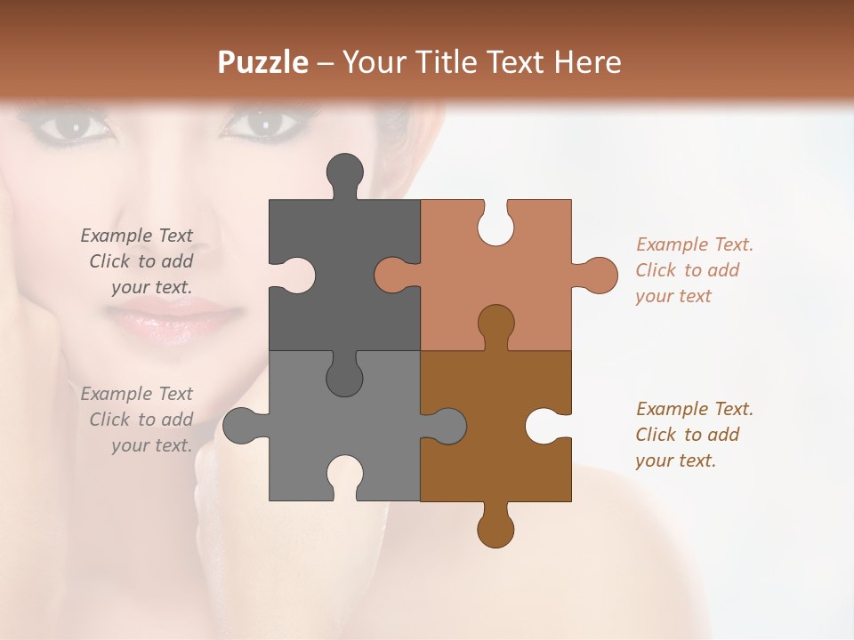 Attractive Hair Young PowerPoint Template