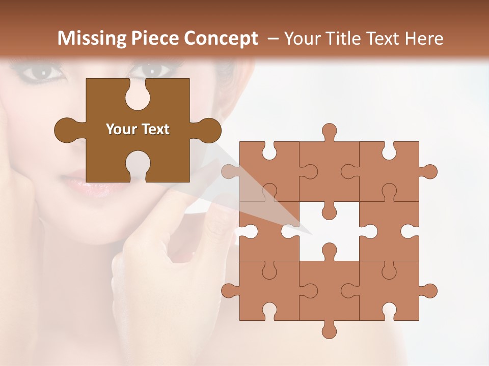 Attractive Hair Young PowerPoint Template