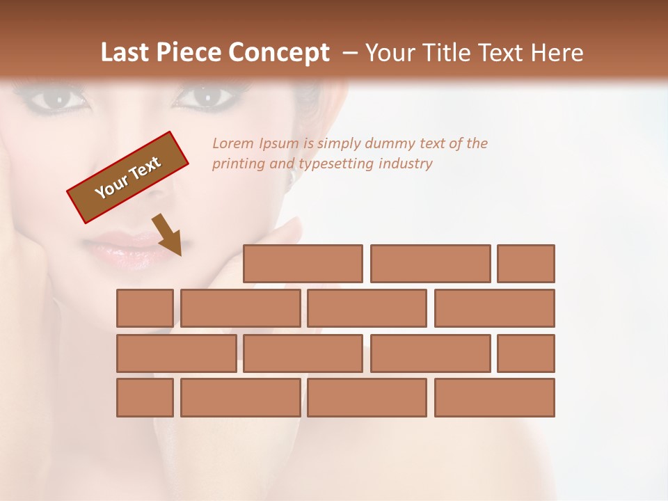 Attractive Hair Young PowerPoint Template