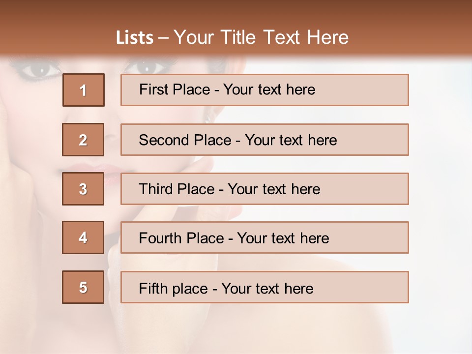 Attractive Hair Young PowerPoint Template