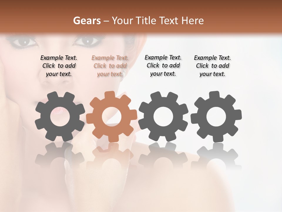 Attractive Hair Young PowerPoint Template